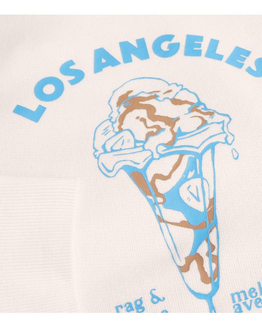 Rag & Bone White Cotton-Blend Printed Sweatshirt