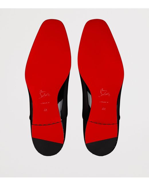 Christian Louboutin Black Alphamale Rocks Patent Leather Oxford Shoes for men