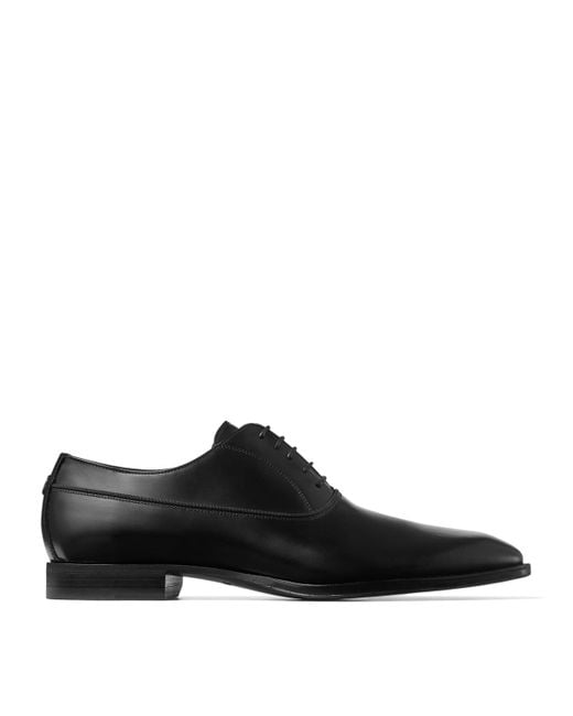 Jimmy Choo Black Foxley Leather Oxford Shoes for men