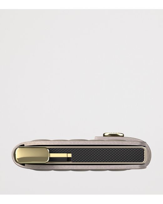Secrid Brown Leather Diamond-Embossed Miniwallet for men