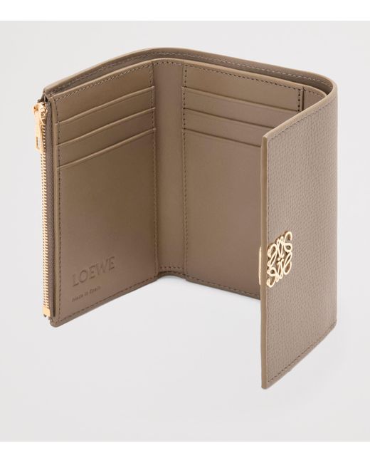 Loewe Brown Anagram Small Vertical Leather Wallet