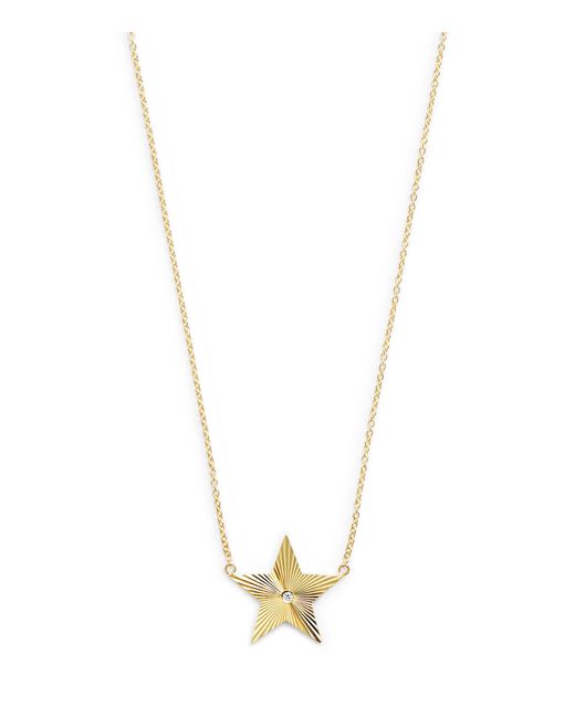 Jennifer Meyer Metallic Large And Diamond 70S Star Necklace