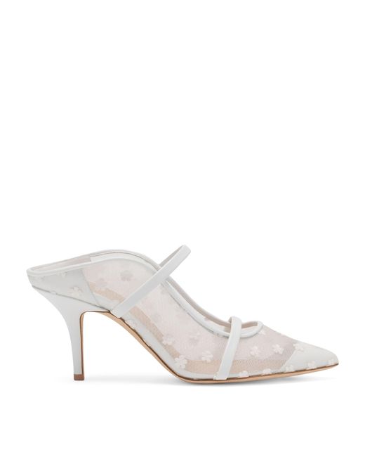 Malone Souliers White Mesh Maureen Mules 70