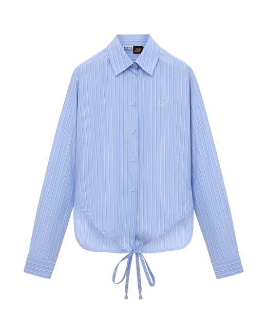 Loewe Blue X Paula's Ibiza Cotton-Blend Stripe Shirt