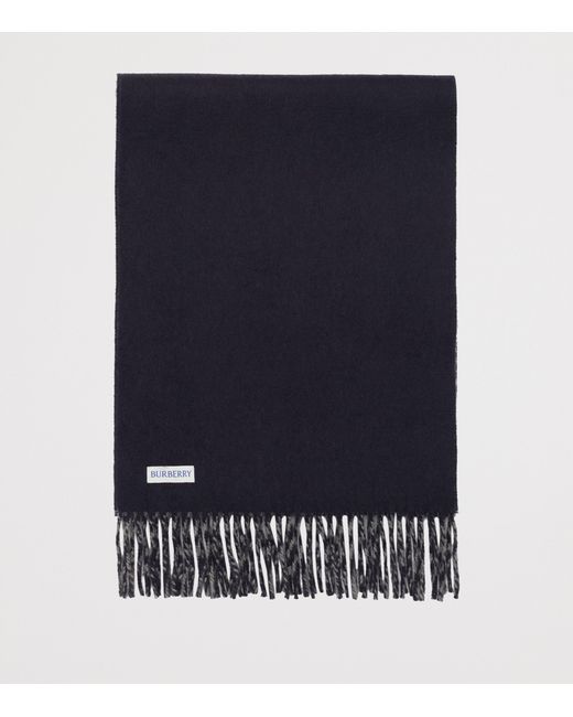 Burberry Gray Cashmere Reversible Knight Scarf