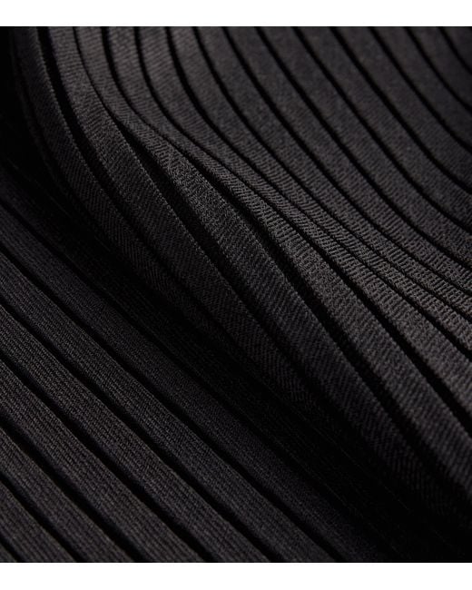 Issey Miyake Black Linen Like Pleats Dress