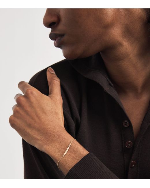 Harrods Metallic And Diamond Graduating Pendant Bracelet
