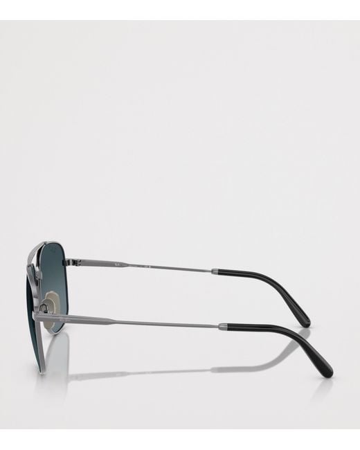 Ray-Ban Gray Titanium William Square Sunglasses