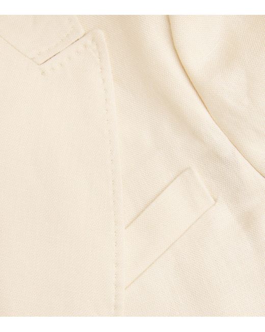 Weekend by Maxmara Natural Linen Single-Breasted Blazer