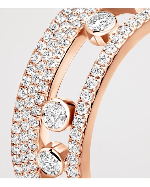 Messika Pink Move Romane And Diamond Pavé Ring