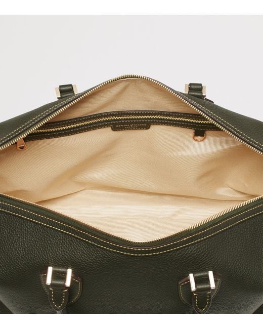 Aspinal Black Leather Hudson Flight Bag