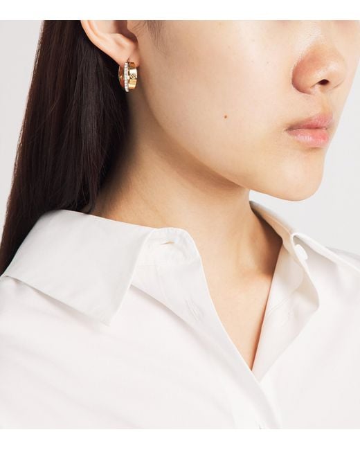 Tory Burch Metallic Icon Double Hoop Earrings