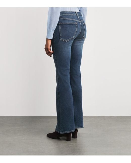 Rag & Bone Blue Dahlia Mid-Rise Flared Jeans