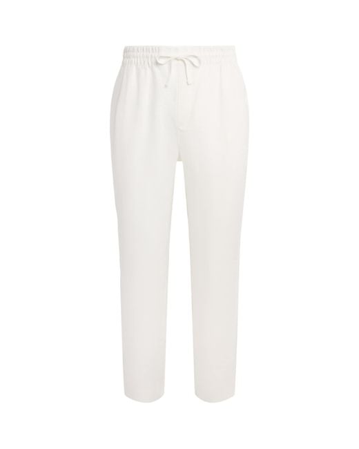 CHE White Linen Avila Drawstring Chinos for men