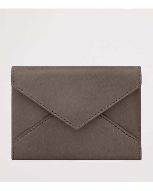 Saint Laurent Brown Letter Card Holder