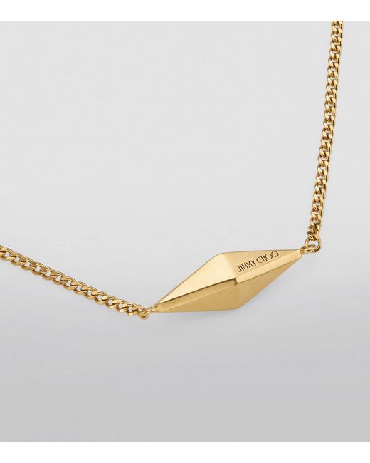 Jimmy Choo Metallic Diamond Fine Chain Necklace