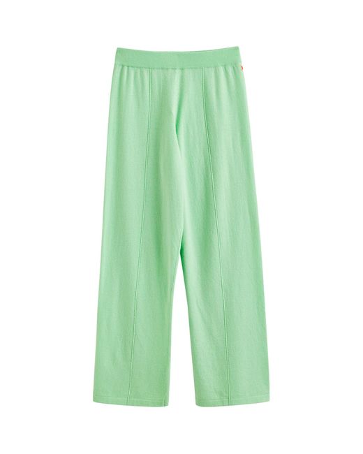 Chinti & Parker Green Wool-cashmere Wide-leg Sweatpants
