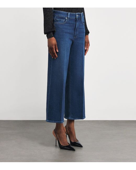 PAIGE Blue Anessa Wide-Leg Jeans