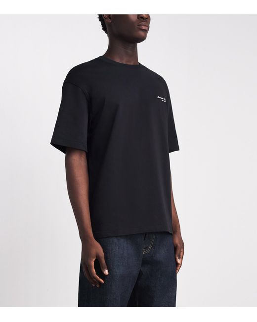 Samsøe & Samsøe Black Organic Cotton Sauni T-Shirt for men