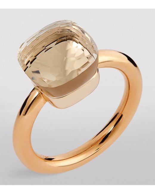 Pomellato Brown Mixed And Topaz Nudo Classic Ring