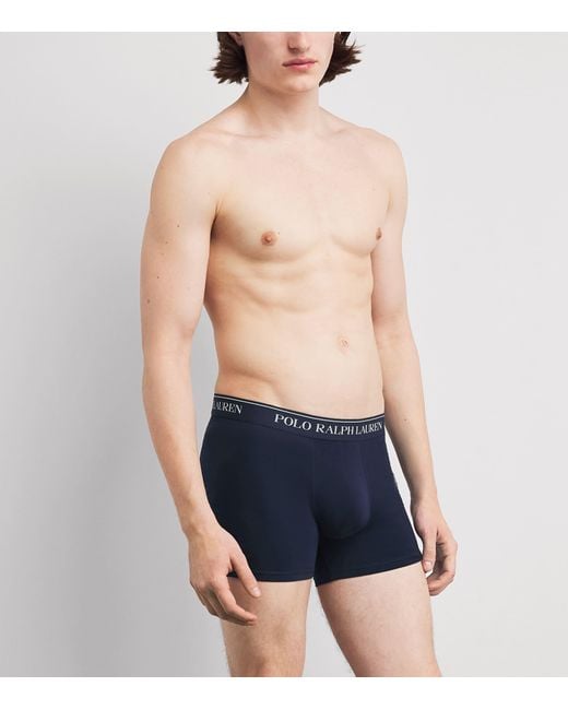 Polo Ralph Lauren Blue Stretch-Cotton Boxer Briefs for men