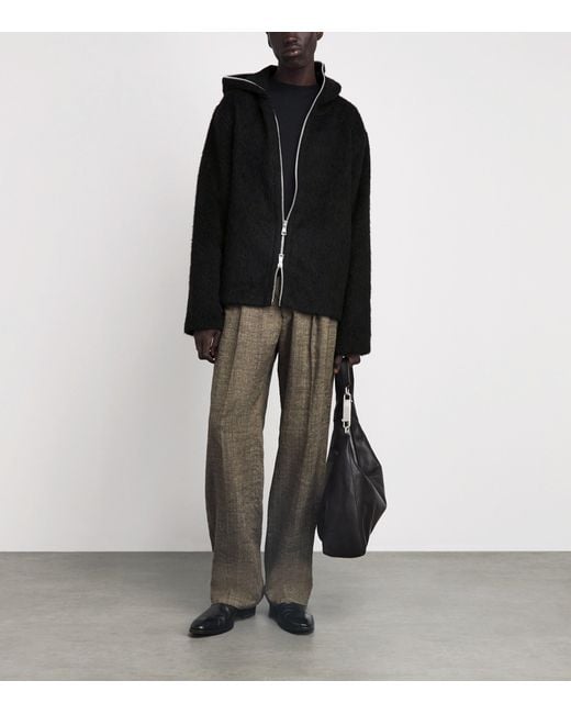 Our Legacy Black Full-Zip Hoodie for men