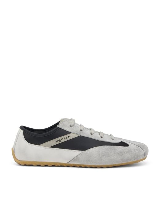 McQueen White Suede Boxe Sneakers for men