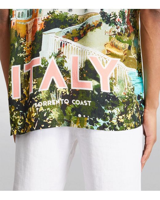 Camilla Green Sorrento Landscape Print Shirt for men