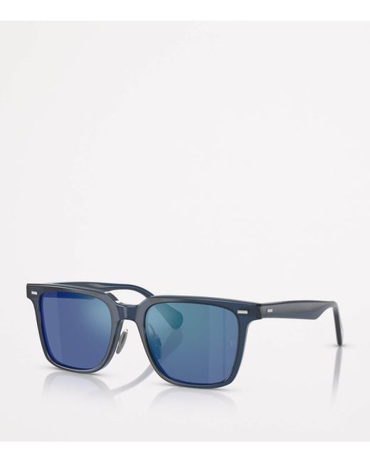 Oliver Peoples Blue Rectangular Mr. Federer Ii Sunglasses for men