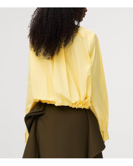 Loewe Yellow Drawstring-Hem Shirt