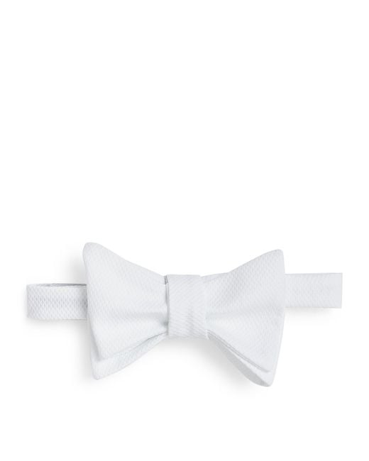 Ralph Lauren White Cotton Piqué Bow Tie for men