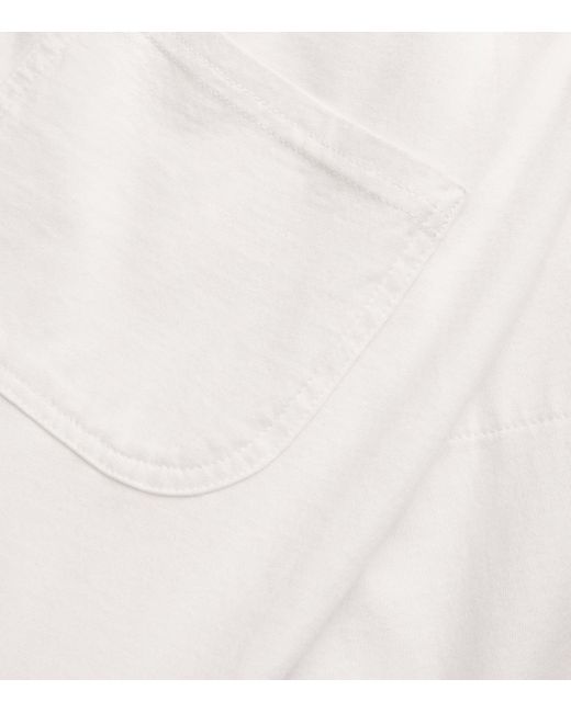 Leset White Cotton Straight Trousers