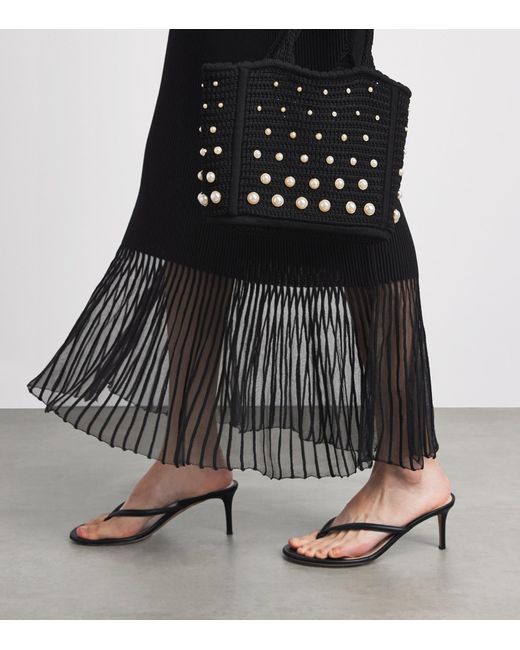 Claudie Pierlot Black Rib-Knit Maxi Skirt