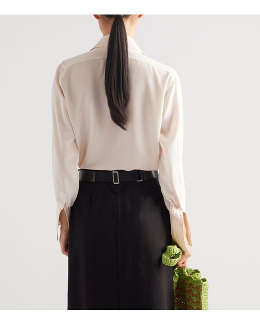 Prada Natural Silk Marocain Blouse