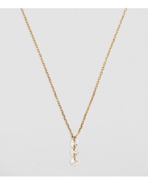PERSÉE Metallic And Diamond 3-Stone Danaé Necklace