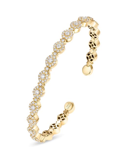 David Morris Metallic And Diamond Triolette Oval Bangle