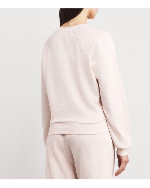 ÉTERNE Pink Cotton-Blend Sonny Sweatshirt
