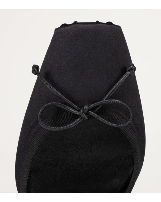 Christian Louboutin Black Cassia Lace-Up Satin Pumps 100