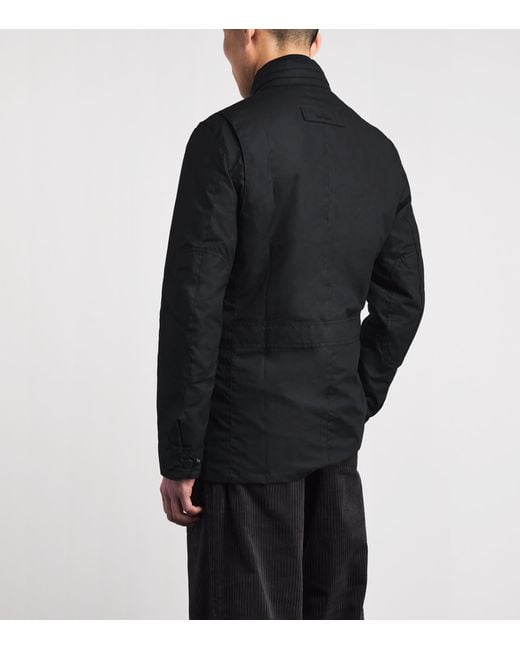 Barbour Black Cotton Waxed Jacket for men