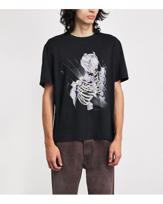Our Legacy Black Cotton Cybernetic Angel T-Shirt for men