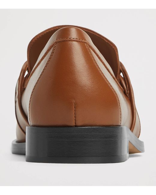 Bottega Veneta Brown Calfskin Astaire Loafers