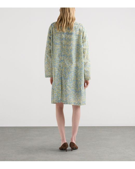 Prada Blue Re-Nylon Floral Print Raincoat