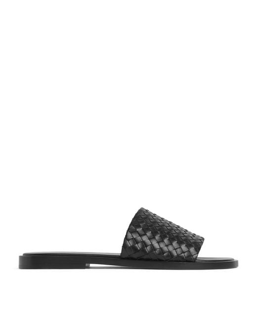 Bottega Veneta Black Lambskin Elio Mules for men