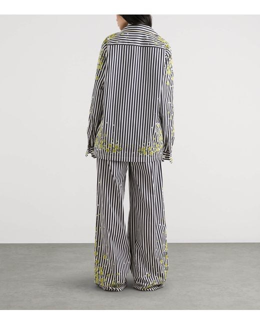 Dolce & Gabbana Multicolor Cotton-Silk Embroidered Shirt