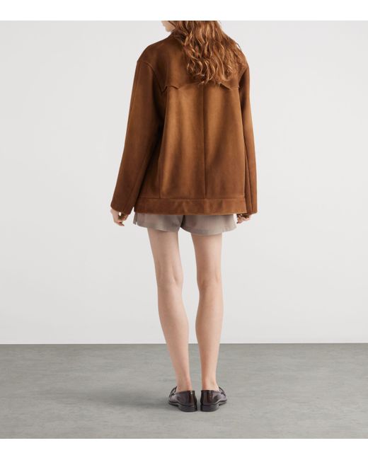 Prada Brown Lambskin Suede Jacket