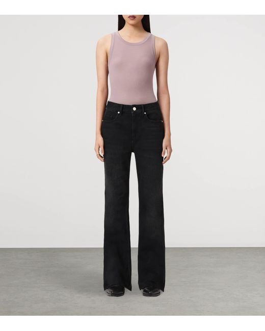 AllSaints Black Ember Flared Jeans
