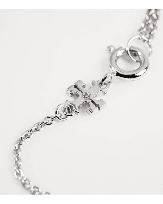 Tory Burch Natural Miller Pavé Pendant Necklace