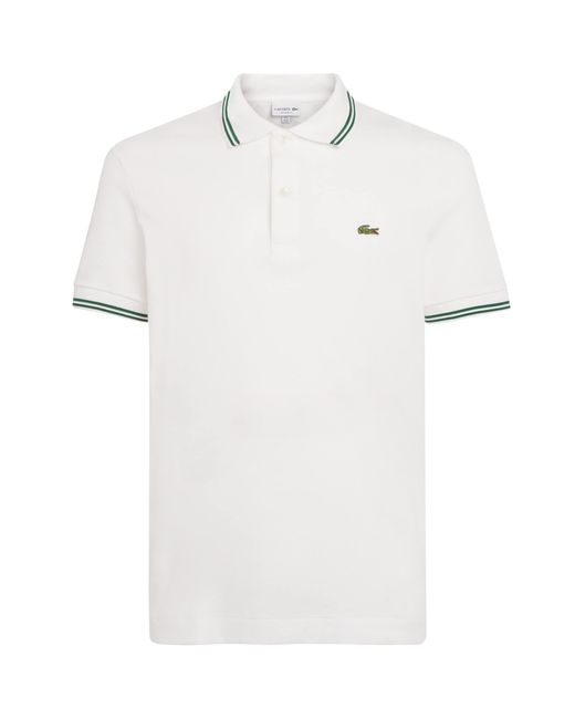 Lacoste White Cotton Original Polo Shirt for men