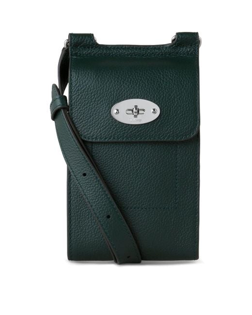 Mulberry Green Mini Leather Antony Cross-Body Pouch for men