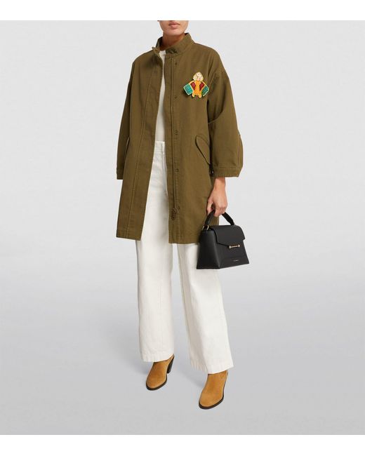 MAX&Co. Green Souvenirs Of Life Embroidered Parka